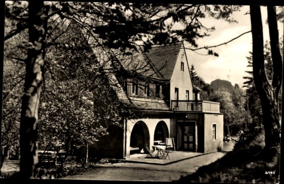 Postcard Schöna Saxon Switzerland, Kuckuckswinkel Restaurant