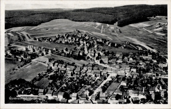 KP Quierschied w Saarze, zdjęcie lotnicze budynków mieszkalnych, okolice wiejskie, 1941 r.