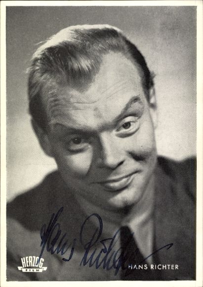 Ak Schauspieler Hans Richter, Portrait, Autogramm