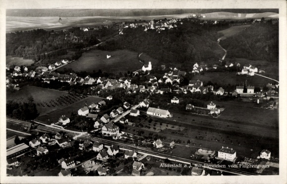 Ak Altenstadt an der Iller, Fliegeraufnahme