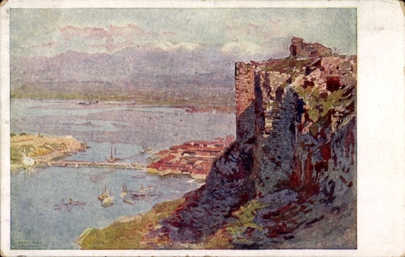 Artysta KP Prinz, Karl Ludwig, Scutari Skutari Shkodra Albania, widok na miejsce