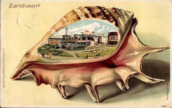 Embossed Shell Chromo-Litho Zandvoort North Holland Netherlands, general view