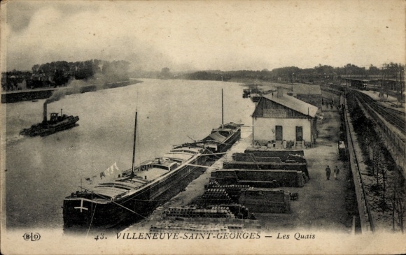 Ak Villeneuve Saint Georges Val de Marne, Kai