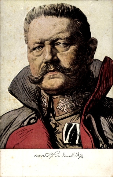 Künstler Ak Jank, A., Generalfeldmarschall Paul von Hindenburg, Uniform