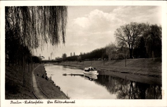 Postcard Berlin Steglitz Lichterfelde, Teltow Canal