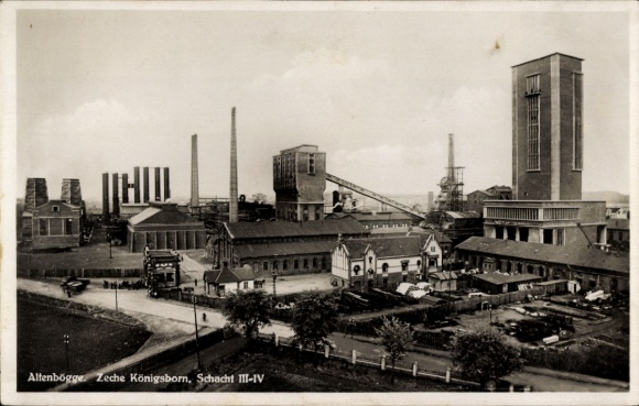 Postcard Altenbrügge Bönen in North Rhine-Westphalia, Königsborn mine shaft III - IV