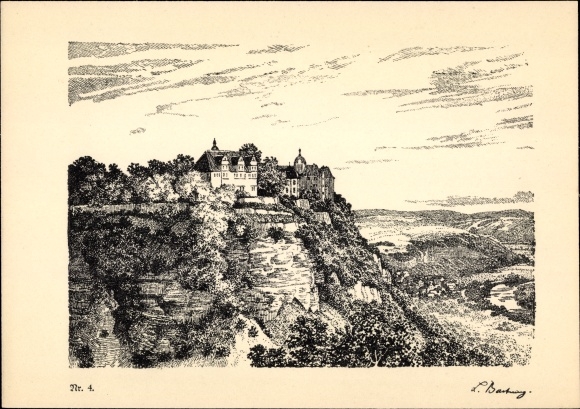 Artist PC Dornburg an der Saale Thuringia, Goethe biography in picture PCs, general view