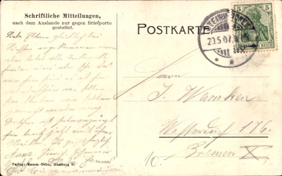 Postcard Grünendeich in Lower Saxony, Rieper's Gasthof zur schönen Aussicht
