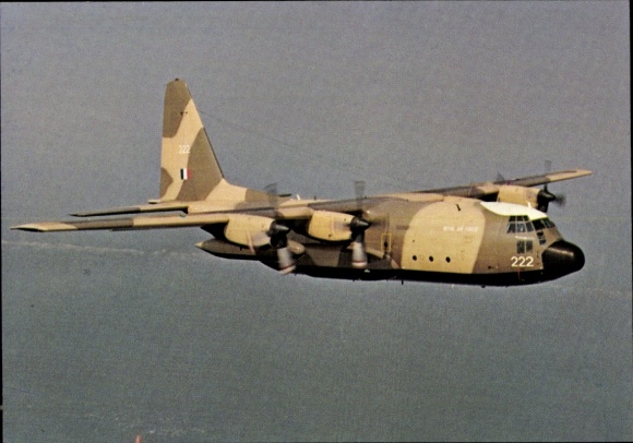 Postcard British military aircraft Lockheed C-130K Hercules