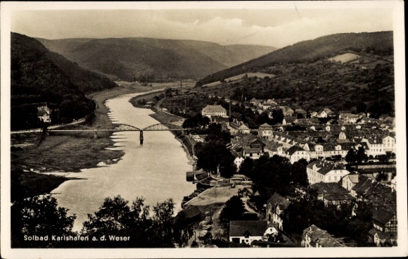 Postcard Bad Karlshafen on the Upper Weser Hesse, general view
