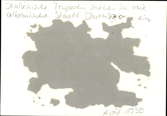 Zdjęcie H. Hoffmann, Durazzo Durrës Albania, wkroczenie wojsk włoskich do miasta, kwiecień 1939 r.