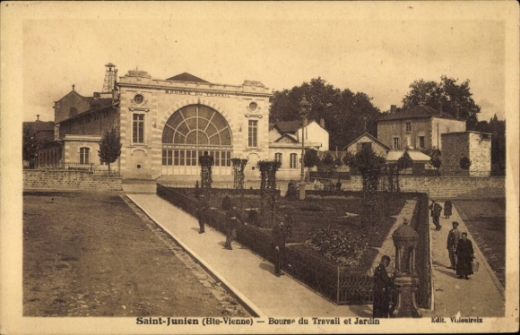 KP Saint Junien Haute Vienne, Bourse du Travail, ogród