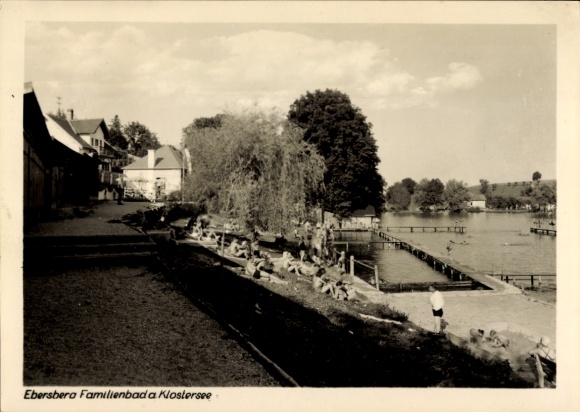 Ak Ebersberg in Oberbayern, Familienbad am Klostersee