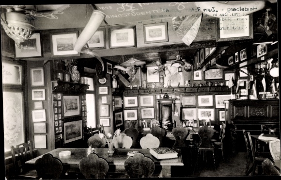 PC Heidelberg am Neckar, inn at the red ox, interior view, student bar