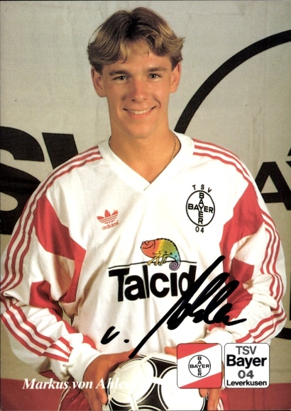 Autogrammkarte Fußballer Markus von Ahle, Bayer 04 Leverkusen, Autogramm