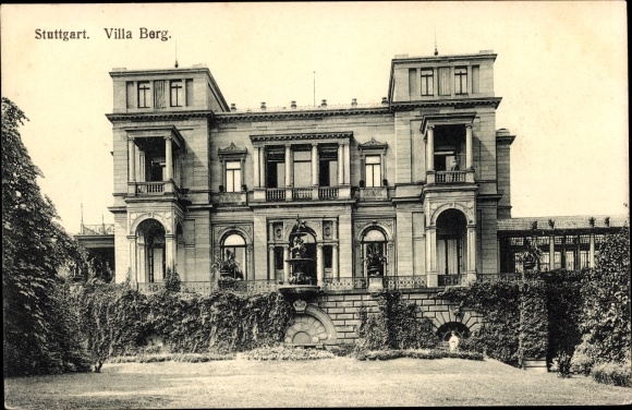 Postcard Stuttgart am Neckar, Villa Berg