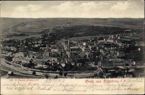 Ak Elsterberg im Vogtland, Panorama