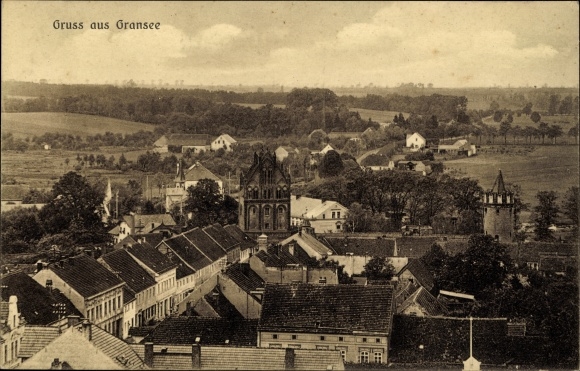 Postcard Gransee in Brandenburg, Panorama