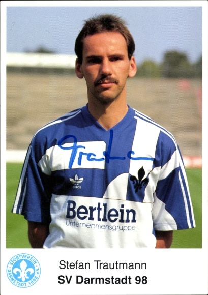 Autogrammkarte Fußballer Stefan Trautmann, SV Darmstadt 98, Autogramm