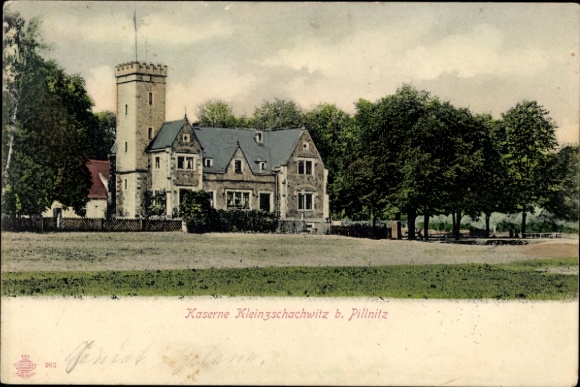 Postcard Dresden East Kleinzschachwitz, barracks