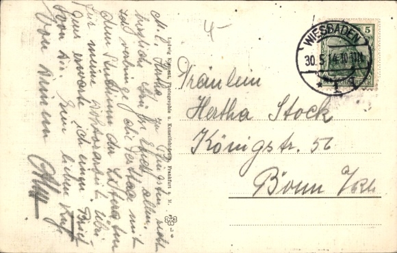 Postcard Idstein in Taunus Hessen, part of the market square, fountain