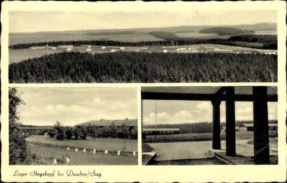 Postcard Daaden in the Westerwald, Stegskopf camp