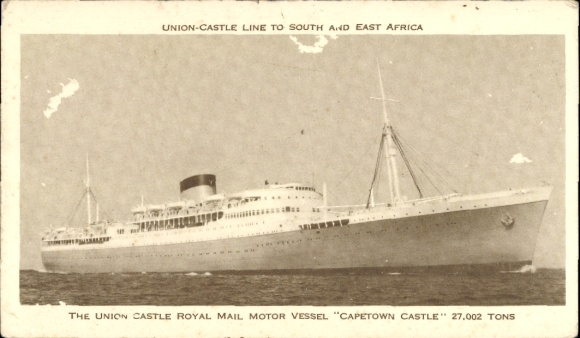 Ak-passagiersschip Capetown Castle, Union Castle Line