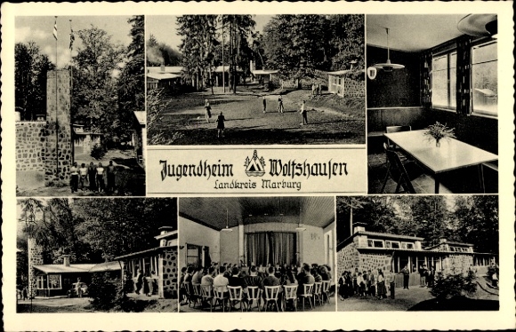Postcard Wolfshausen Weimar an der Lahn, District Youth Home