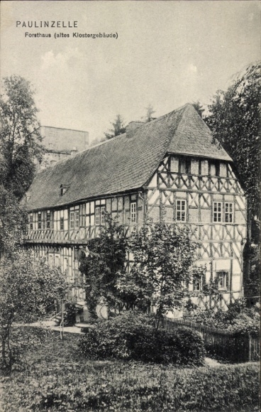 Postcard Paulinzella Königsee Rottenbach in Thuringia, forester's house, old monastery building
