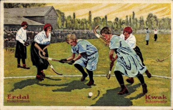Collector's picture Erdal-Kwak series picture, women's hockey game Hamburg against Berlin