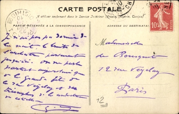 Artist Postcard Faust and Mephisto, Saint Galmier, Source Bradoit, advertising