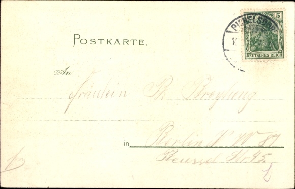 Chromo-Litho Berlin Spandau Wilhelmstadt Pichelswerder, Restaurant Wilhelmshöhe, terrace