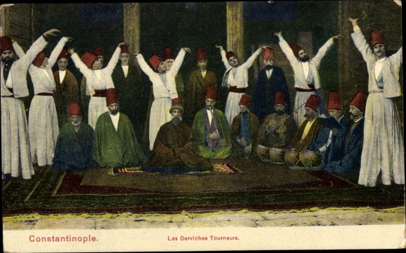 Postcard Constantinople Istanbul Türkiye, Les Derviches Tourneurs, Dervishes