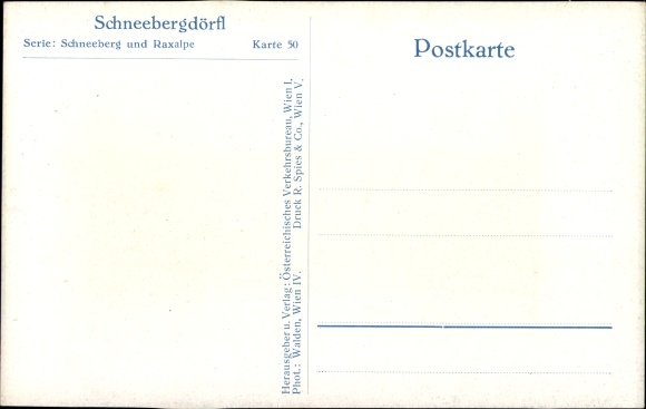 PC Schneebergdörfl Lower Austria, village section