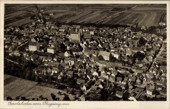 Postcard Gerolzhofen in Lower Franconia, aerial photograph