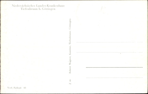 Postcard Tiefenbrunn Rosdorf, state sanatorium Rasemühle, administration, main building, swimming pool, villa