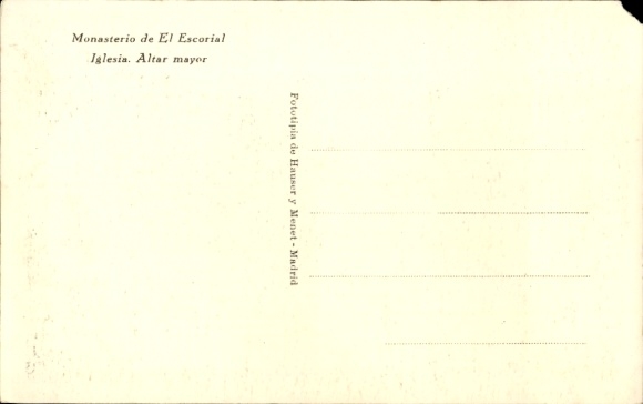 KP San Lorenzo de El Escorial Madryt, Monasterio del Escorial, widok wnętrza kościoła, ołtarz, św.