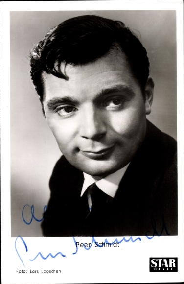 Postcard Actor Peer, Portrait, Autograph
