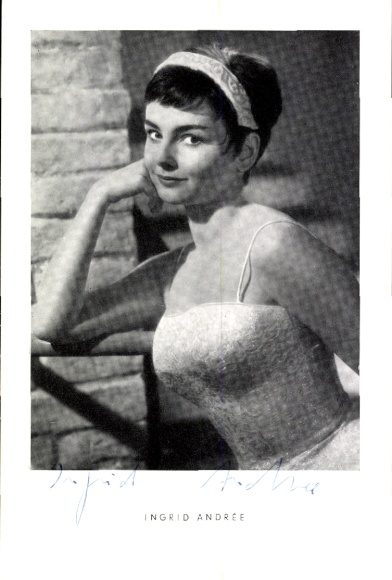Ak Schauspielerin Ingrid Andree, Portrait, Autogramm