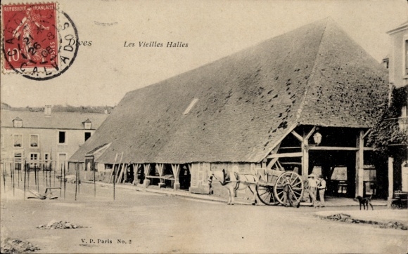 Ak Dives Calvados, Vieilles Halles
