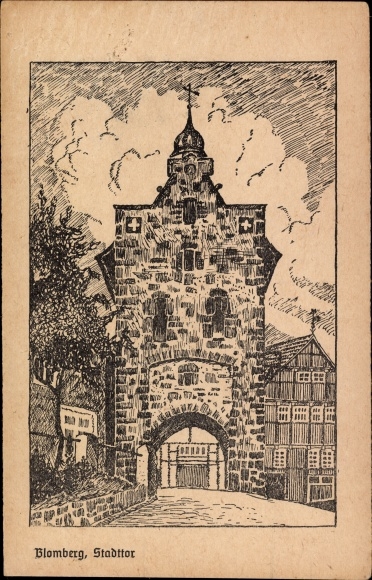 Künstler Ak Blomberg in Lippe, Stadttor