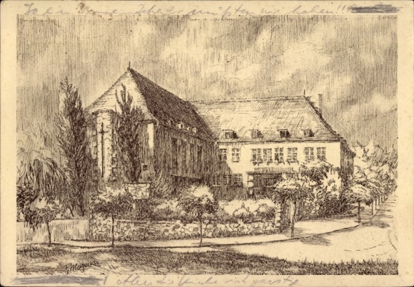 Künstler Ak Meerane in Sachsen, Kirchgemeindehaus am Wichernweg