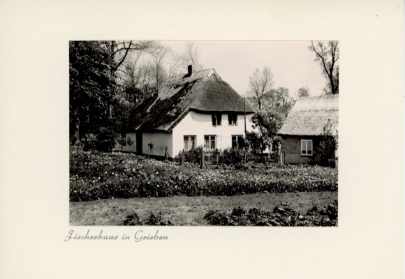 Postcard Grieben in Mecklenburg, Fischerhaus