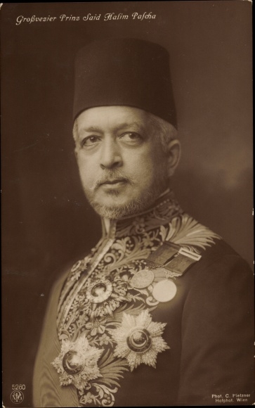 Postcard Grand Vizier Prince Said Halim Pasha, portrait