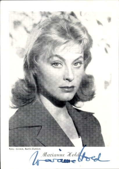 KP aktorka Marianne Hold, portret, autograf