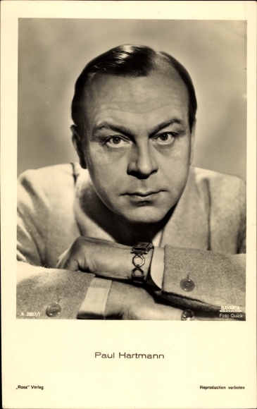 Ak Schauspieler Paul Hartmann, Uhr, Anzug, Bavaria Filmkunst, Ross A 2607 1