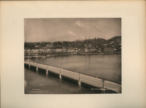 Photo Lucerne city Switzerland, partial view, bridge