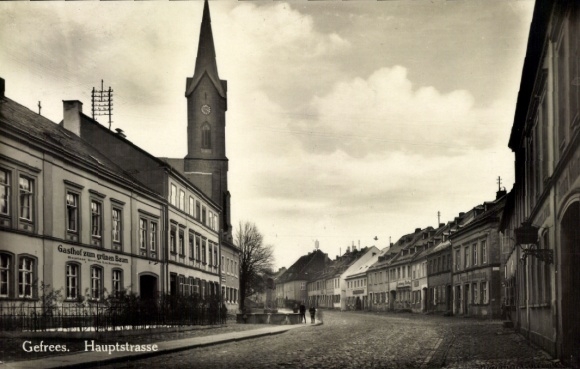 Postcard Gefrees in the Fichtelgebirge Upper Franconia, main street