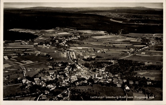 Ak Rodt Loßburg im Schwarzwald, Fliegeraufnahme