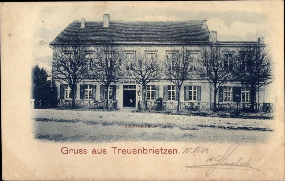 Postcard Treuenbrietzen in Brandenburg, Schützenhaus